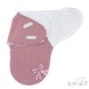 SW188-DP: Dusty Pink Cable Swaddle Wrap w/Bow